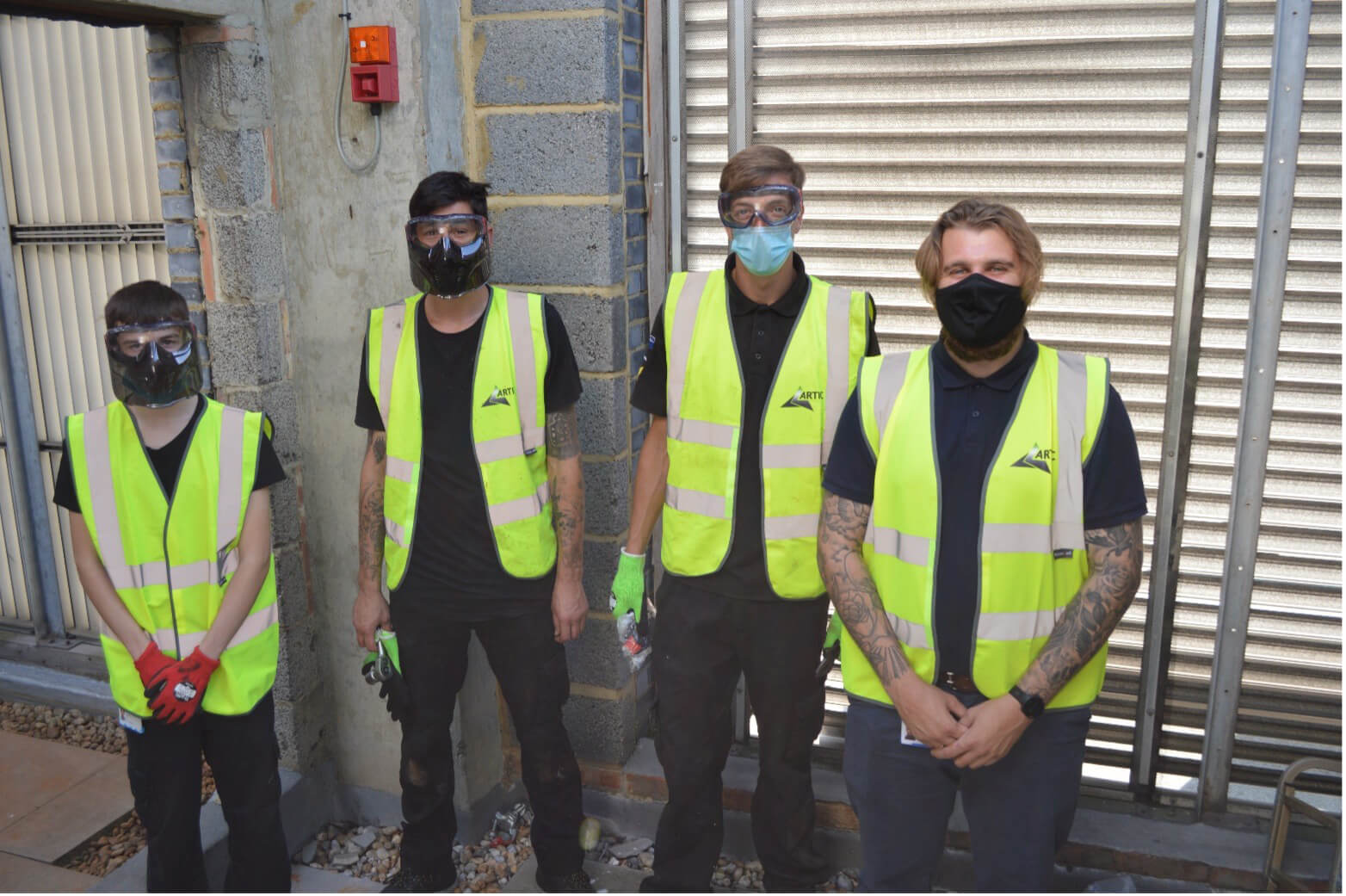 Engineer team in PPE