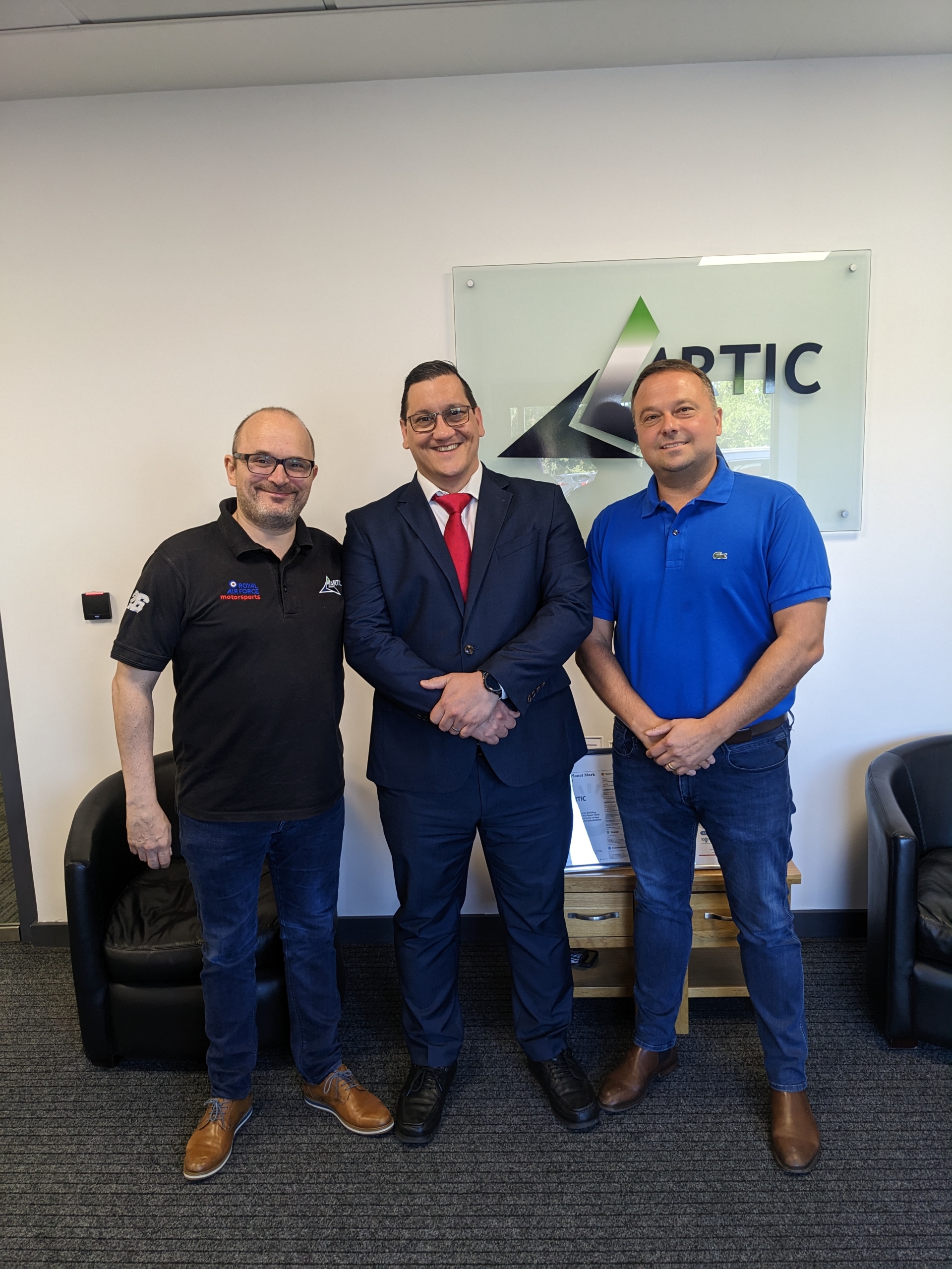 Keith Hewitt with Artic's MD's Colin and Paul