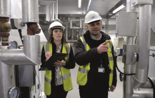 Inspection of equipment inside a plant room